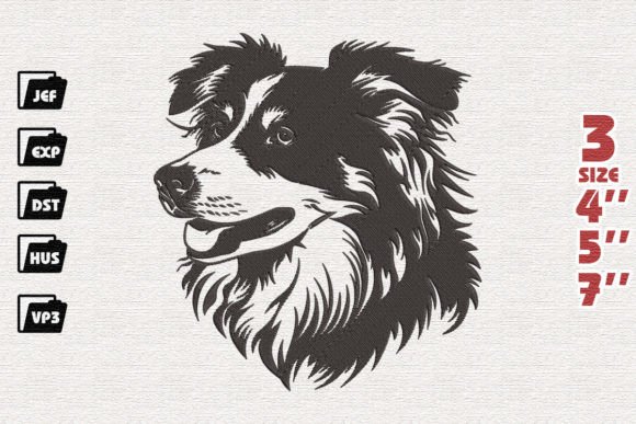 Collie Dog Embroidery Review for Handmade Gifts