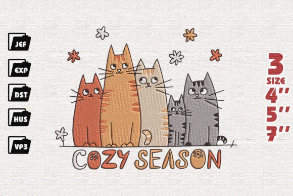 Cozy Fall Cat Embroidery File Review