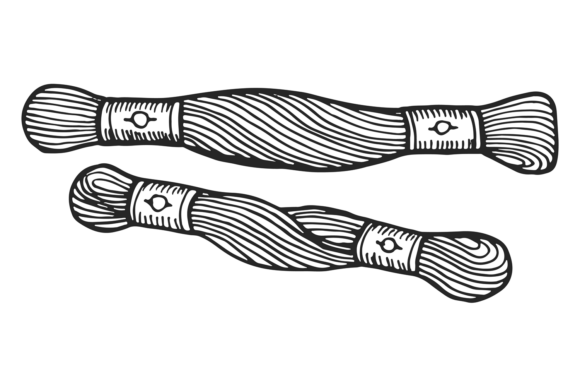 Embroidery Skein Hand Drawn Icon Review