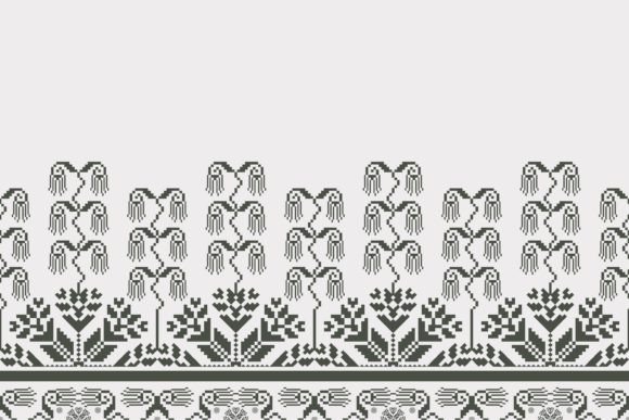 Ethnic Floral Embroidery Border Pattern Review