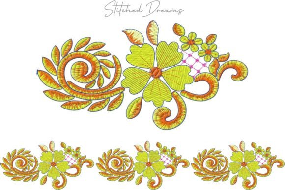 Exquisite Floral Motif Embroidery Border Review