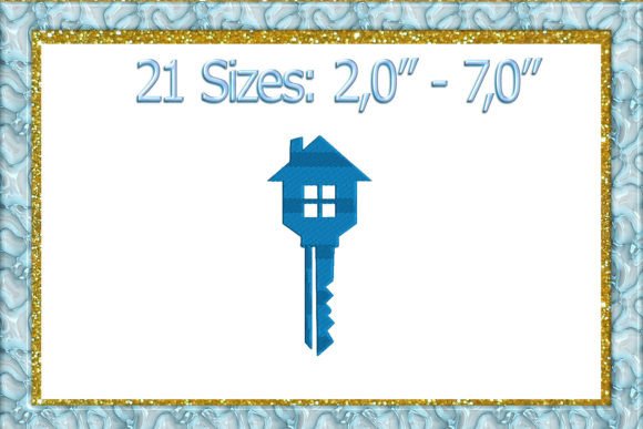 House Key Embroidery for Handmade Gifts
