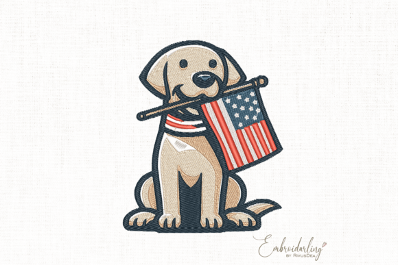 Patriotic Dog Embroidery File Review